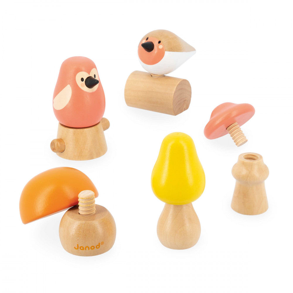 Oiseaux champignons a visser