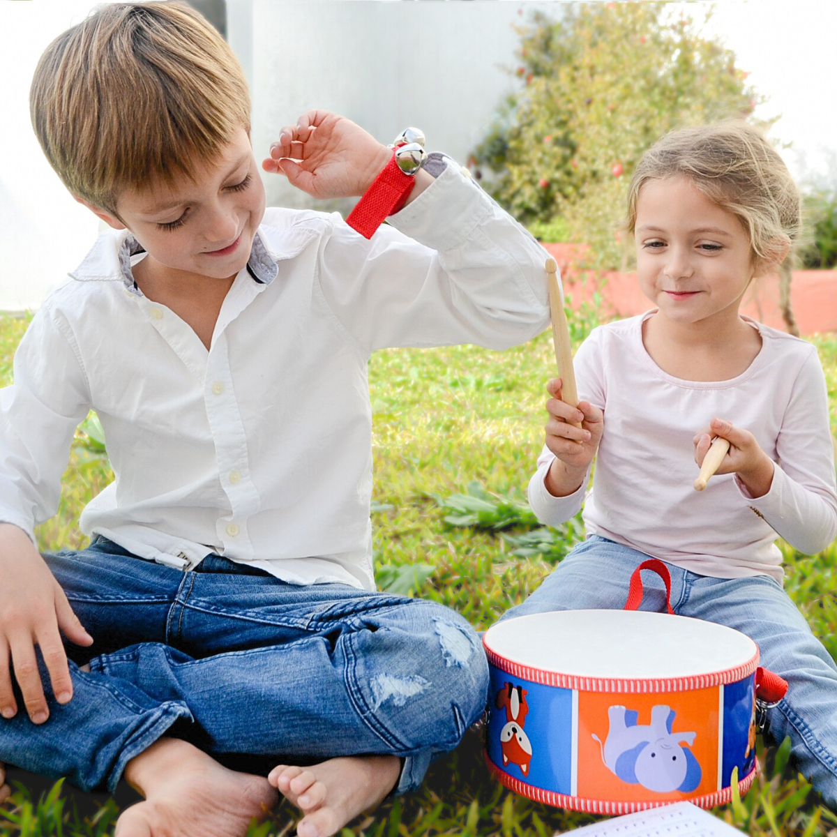 Set de batterie pour enfants avec livre de batterie