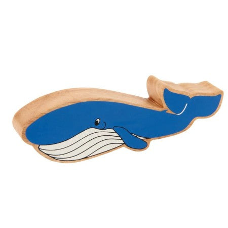 Baleine bois naturel peint