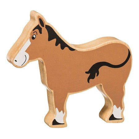 Cheval bois naturel peint