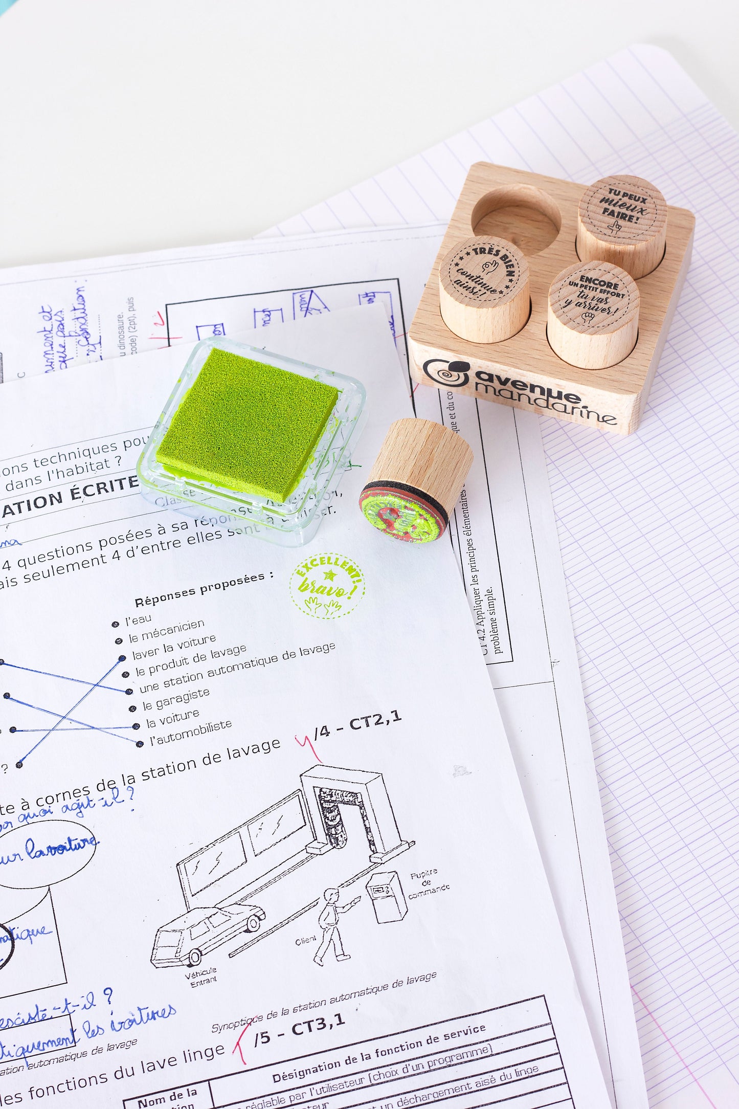 Collection Maîtresse, tampon appréciations textes