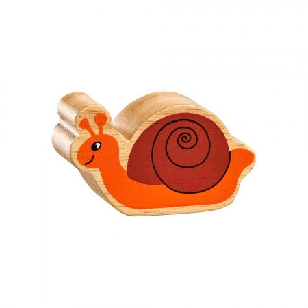 Escargot bois naturel peint