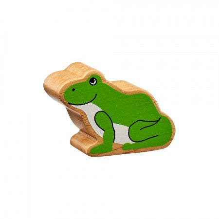 Grenouille bois naturel peint
