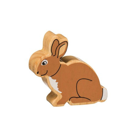 Lapin bois naturel peint
