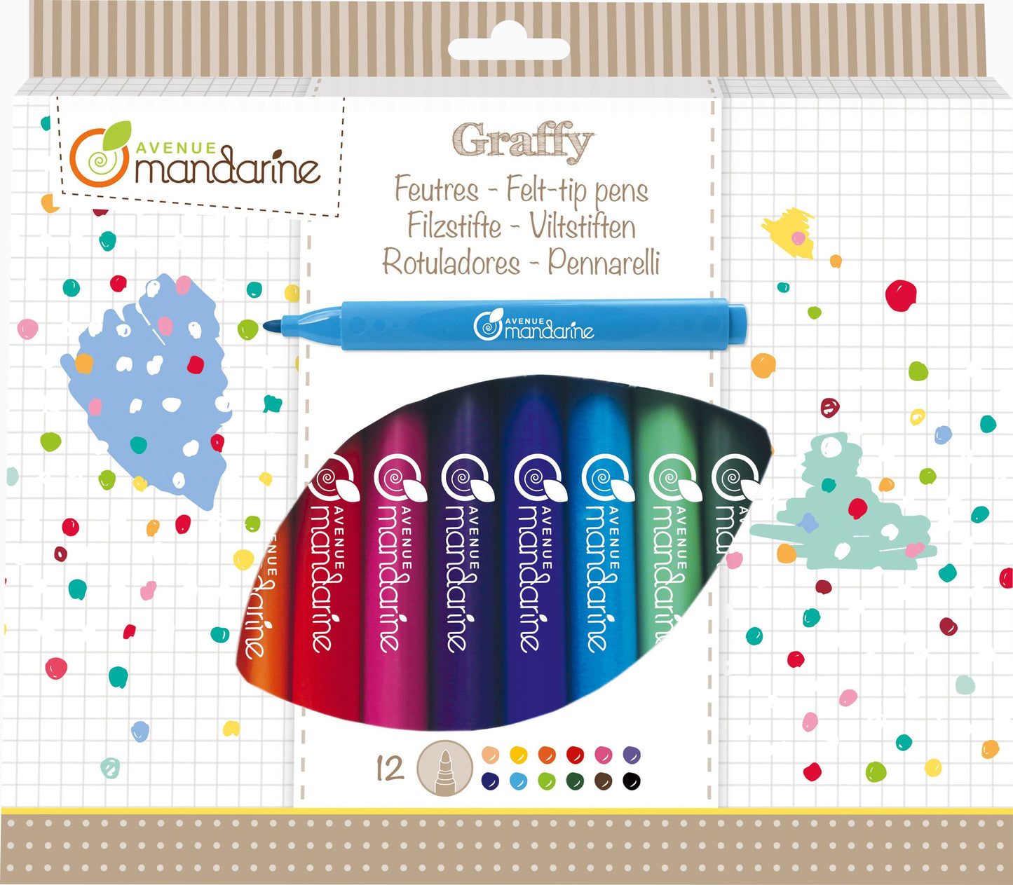 Pochette de 12 feutres