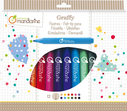 Pochette de 12 feutres