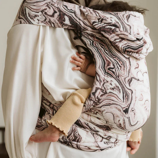 Porte-bébé Mei Tai marbré | Vieux rose