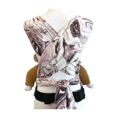 Porte-bébé Mei Tai marbré | Vieux rose