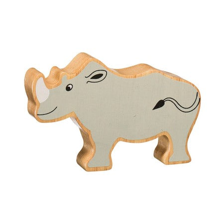 Rhinocéros bois naturel peint