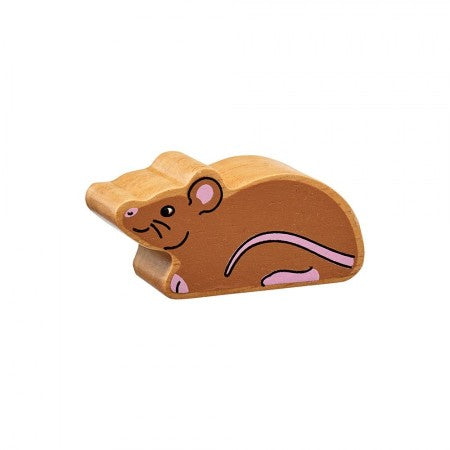Souris bois naturel peint