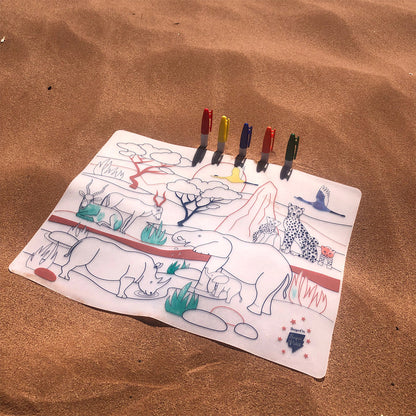 set à colorier La savanne