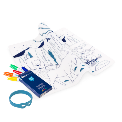 set à colorier La foret boréale