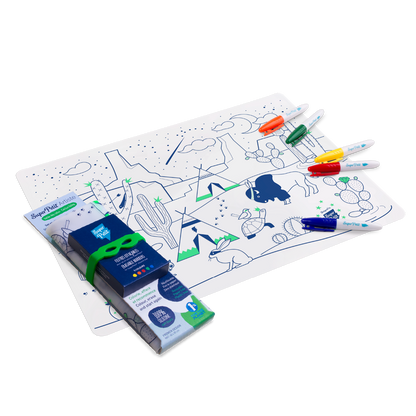 set à colorier La vallée des cactus