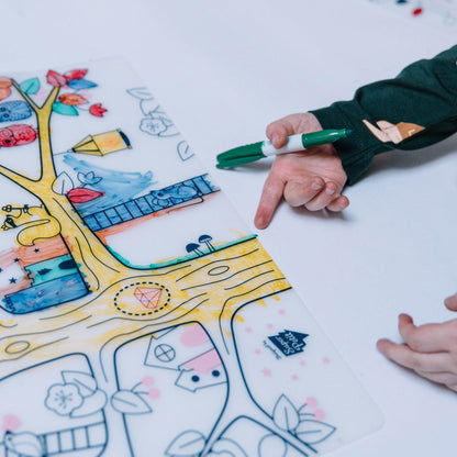 set à colorier La vallée des cactus