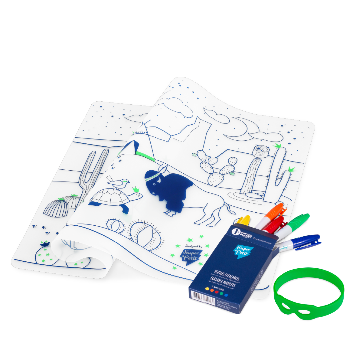 set à colorier La vallée des cactus