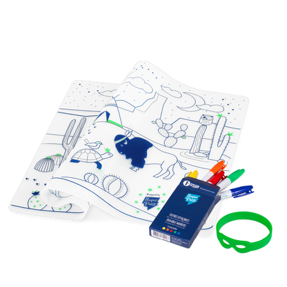 set à colorier La vallée des cactus