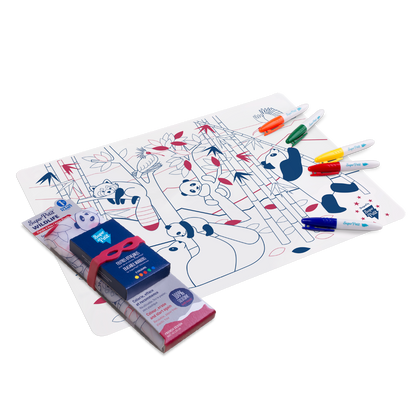 set à colorier - Les pandas d'Asie