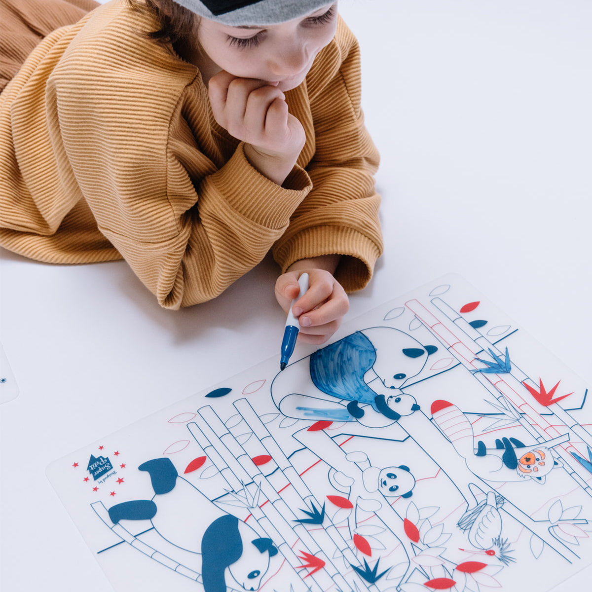set à colorier les pandas d'Asie