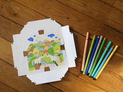 mes TABLEAUX LICORNES À COLORIER