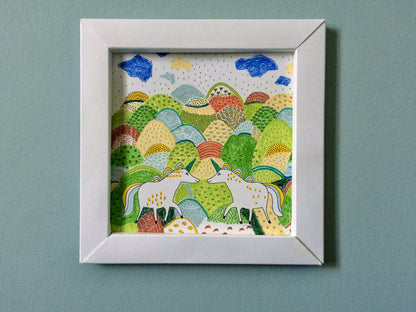 mes TABLEAUX LICORNES À COLORIER